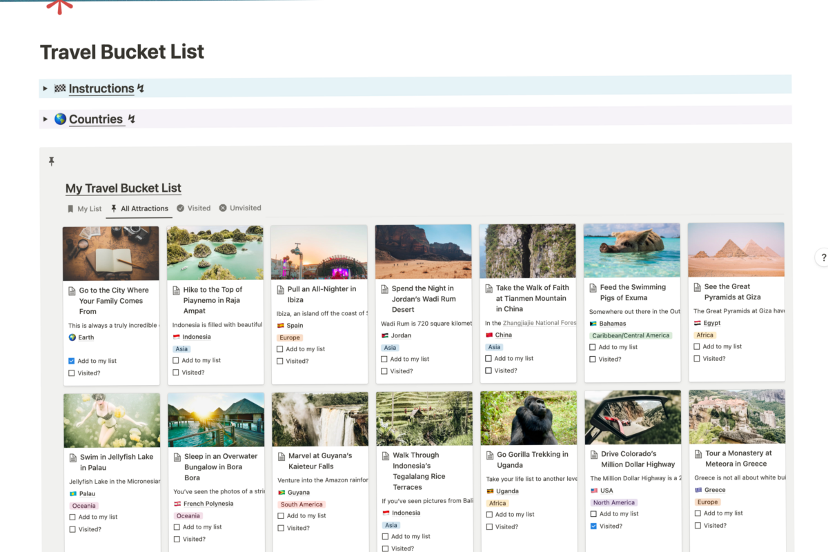 Plan Your Dream Adventures with the Notion Travel Bucket List Template — 🎀 🕯️ 2026 efficiency hack