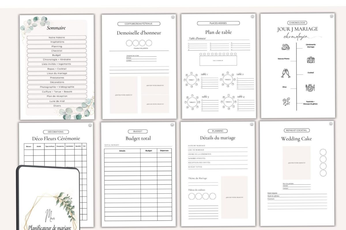 Plan Your Dream French Wedding with Customizable Template — ☁️ 🤍 secret to staying productive