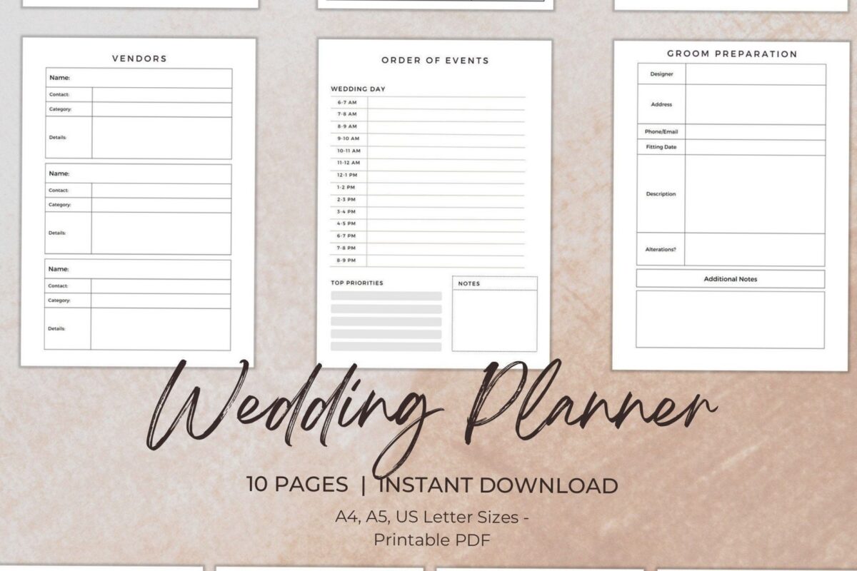🖌️ 🪄 Plan Your Dream Wedding with This Digital Planner | romanticize your routine