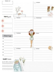 🕯️ 🤍 Plan Your Week Beautifully with Digital Planner Pages | romanticize your routine