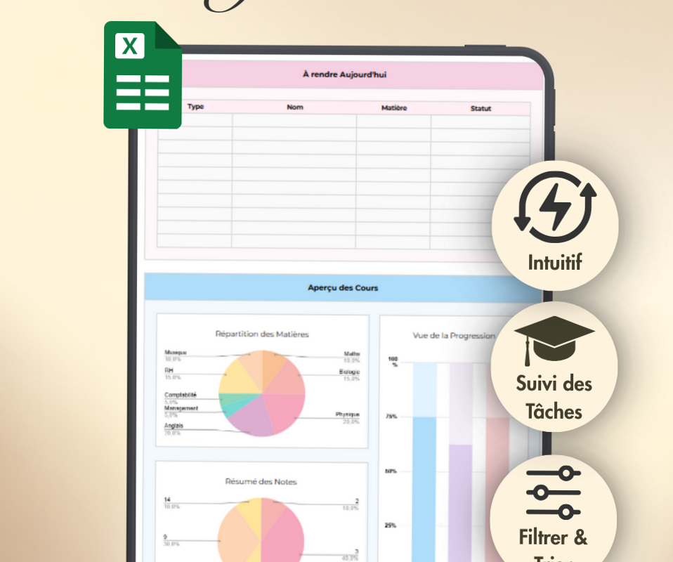 🖌️ 🪄 Planner étudiant gratuit – Organise ton année avec Google Sheets | stay inspired all year long