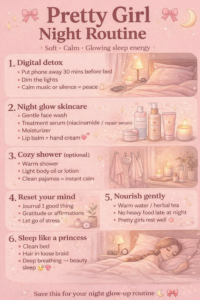 🖇️ 📊 Pretty Girl Night Routine | Soft Girl Glow Up | dream life manifestation