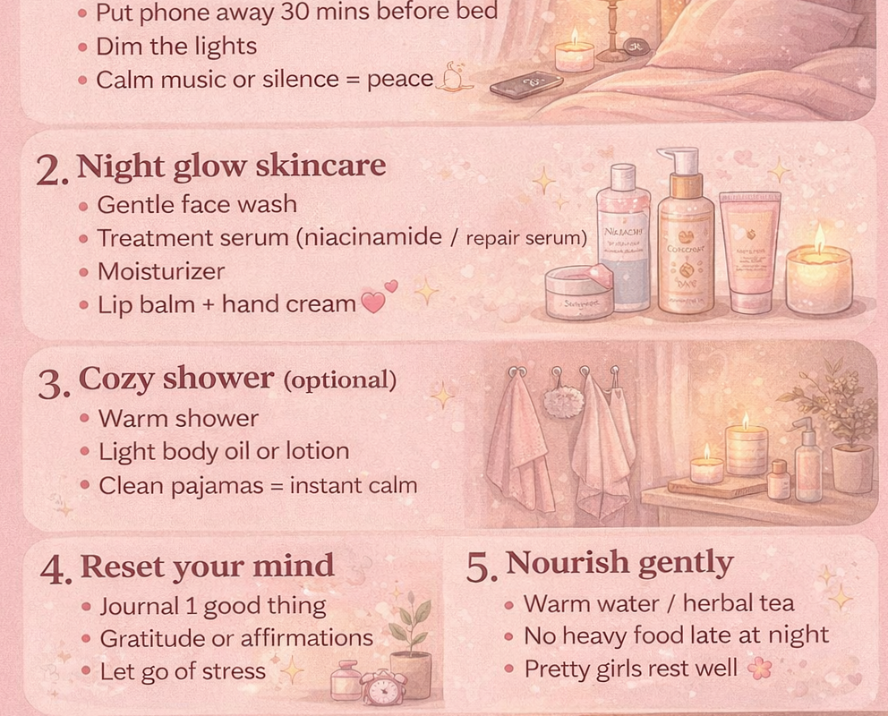 🖇️ 📊 Pretty Girl Night Routine | Soft Girl Glow Up | dream life manifestation