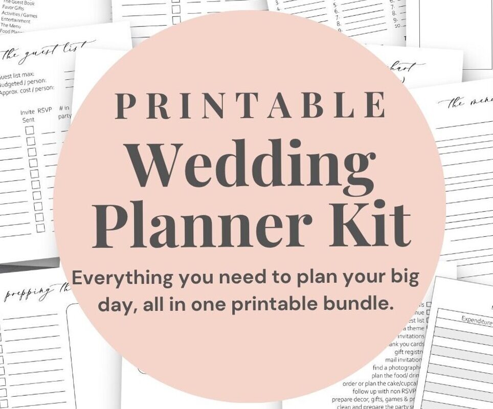 📅 📁 Printable Wedding Planner Binder | 30+ Pages for Stress-Free Wedding Planning | romanticize your routine