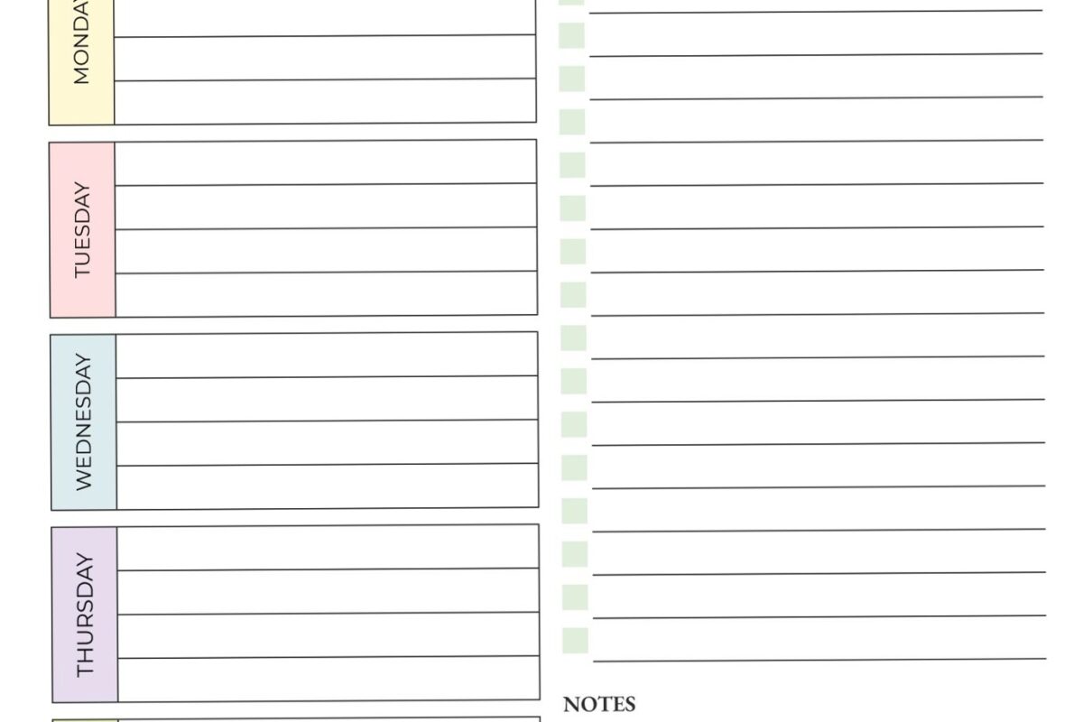 🎨 💎 Printable Weekly Meal Planner & Grocery List Template | Free Google Docs | stay inspired all year long