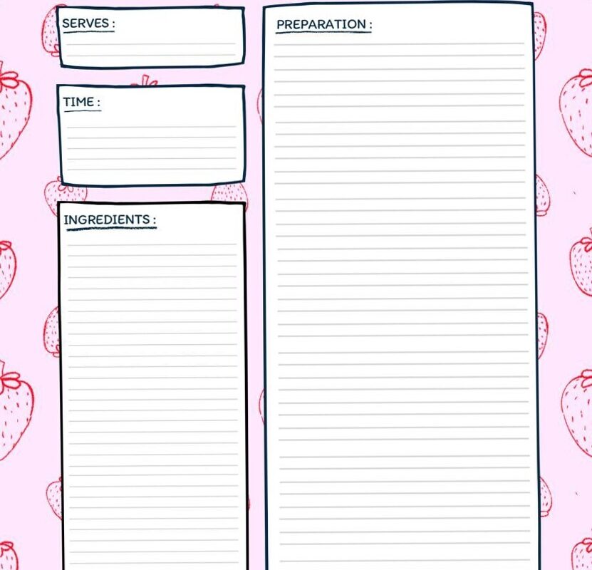 📝 📝 Recipe Card Organizer for Digital Planners & Creative Designers | romanticize your routine