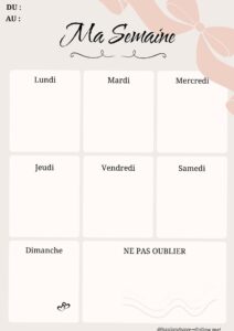 🕯️ 🤍 Rentrée: Plan Semaine Imprimable Gratuit | secret to staying productive