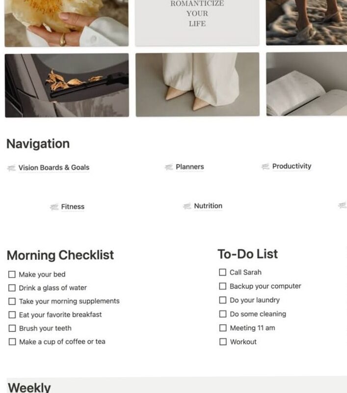 Romanticize Your Life 2024 Digital Planner Template — 🖇️ 🖇️ pro digital dashboard