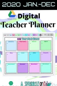 📝 📝 romanticize your routine: 2020 Digital Teacher Planner Jan-Dec
