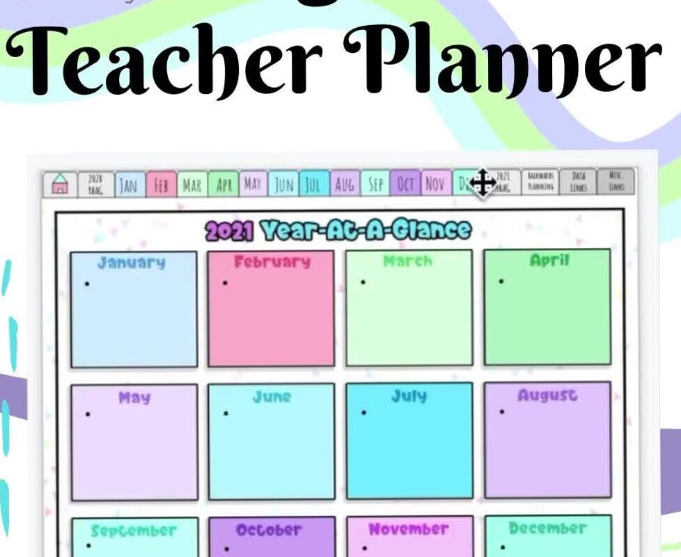 📝 📝 romanticize your routine: 2020 Digital Teacher Planner Jan-Dec