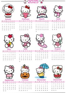 👰 💌 romanticize your routine: 2025 Hello Kitty Digital Planner Calendar