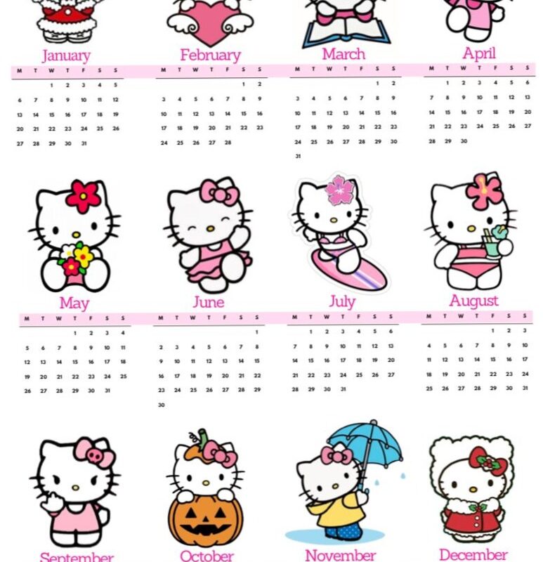 👰 💌 romanticize your routine: 2025 Hello Kitty Digital Planner Calendar