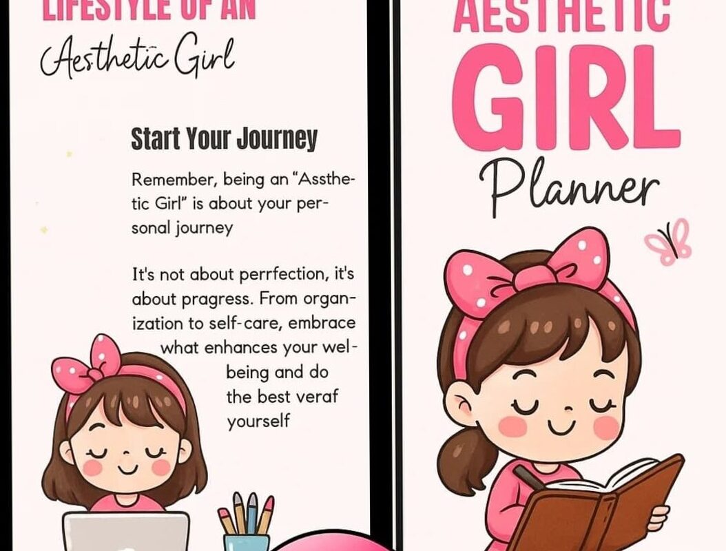 🥂 💌 romanticize your routine: Aesthetic Girl Digital Planner for Self-Care & Growth
