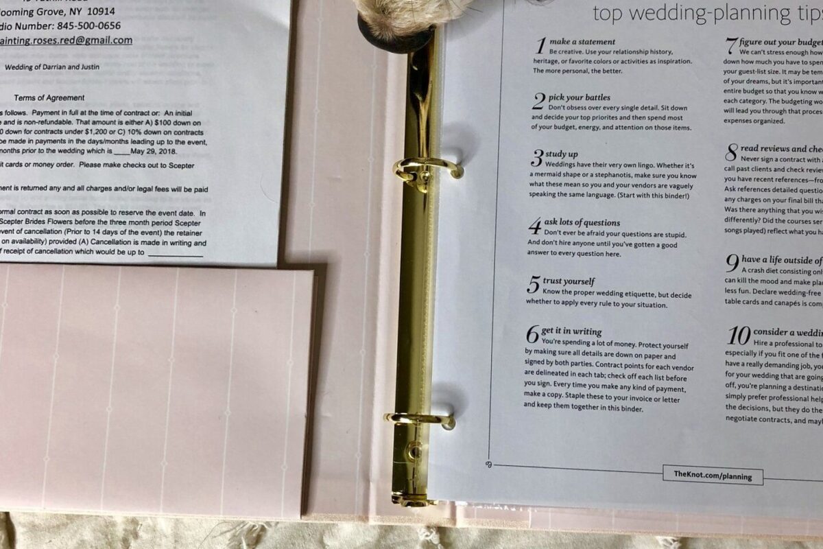 📁 📌 romanticize your routine: DIY Wedding Planner Binder – Simple & Essential Only