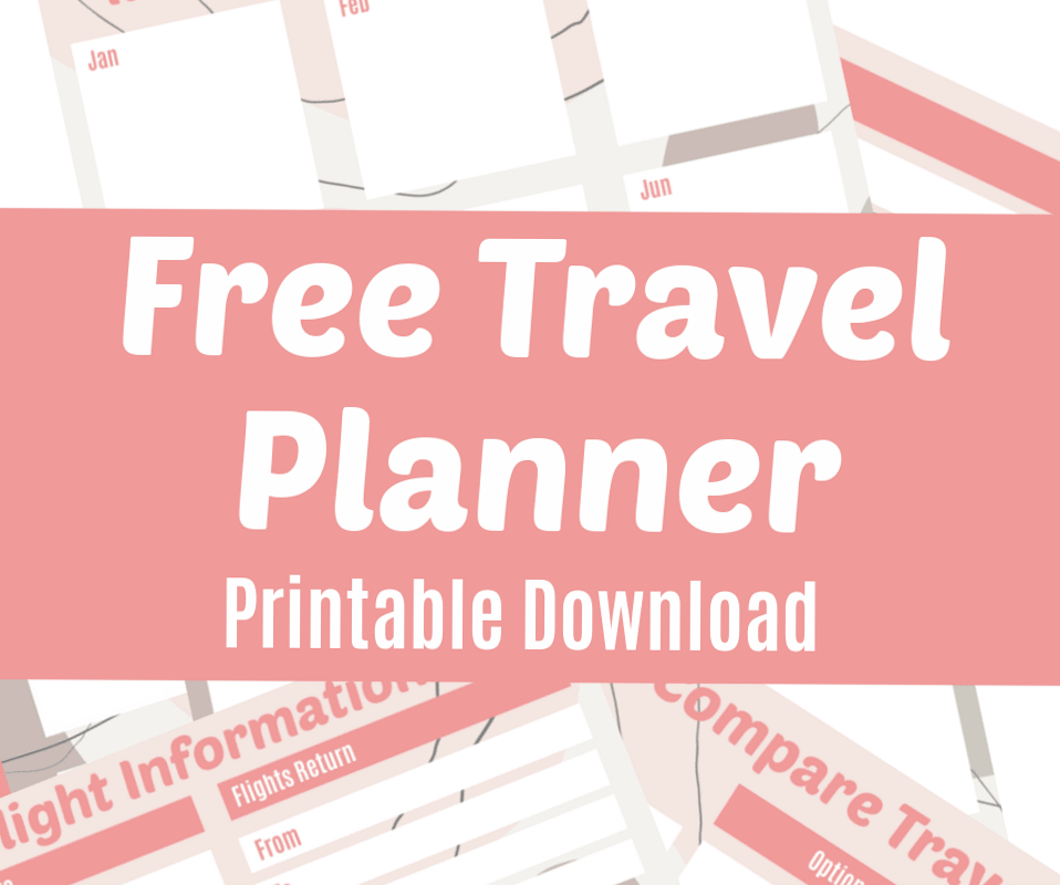 ✨ 🎀 romanticize your routine: Free Travel Planner Template PDF Printable