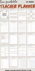 🤍 🎀 romanticize your routine: Free Teacher Planner Printables 2025-2026