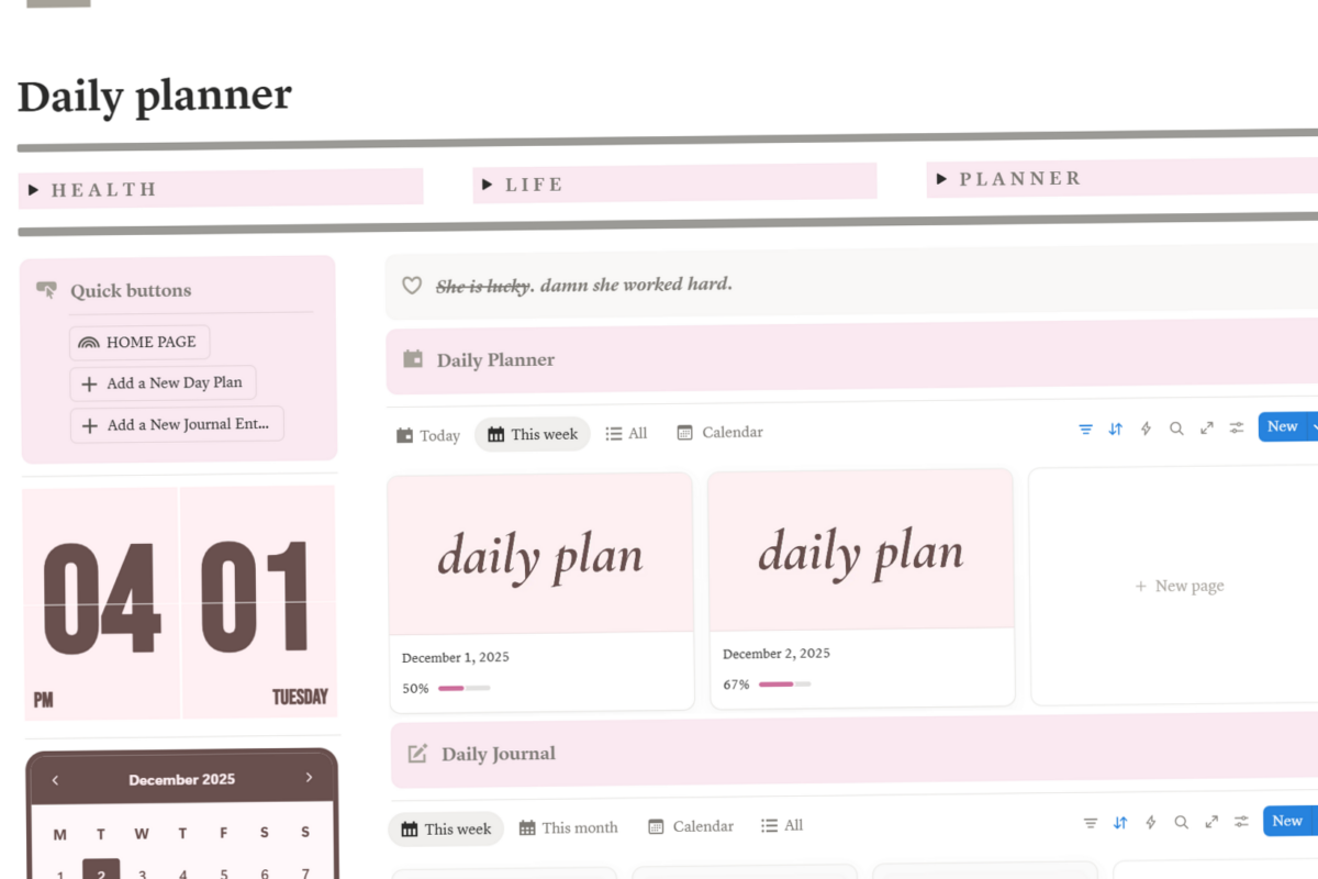 💍 👰 romanticize your routine: Glow Up Planner 2026 Daily Routine Page — That Girl Lifestyle Design