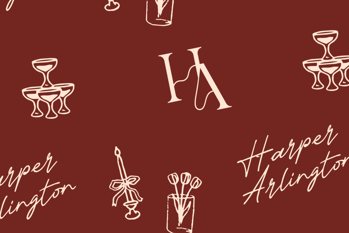 🤍 🎀 romanticize your routine: Harper Arlington Brand Pattern & Logo Design Inspiration