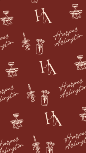 🤍 🎀 romanticize your routine: Harper Arlington Brand Pattern & Logo Design Inspiration