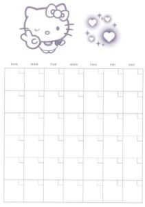 ✨ 🕯️ romanticize your routine: Hello Kitty Calendar Planner Financeiro 2024