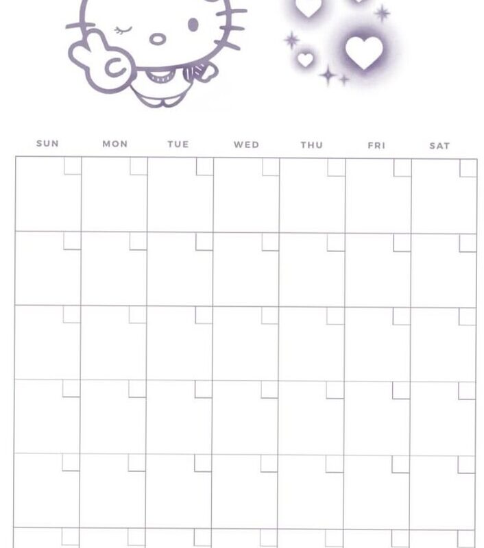 ✨ 🕯️ romanticize your routine: Hello Kitty Calendar Planner Financeiro 2024