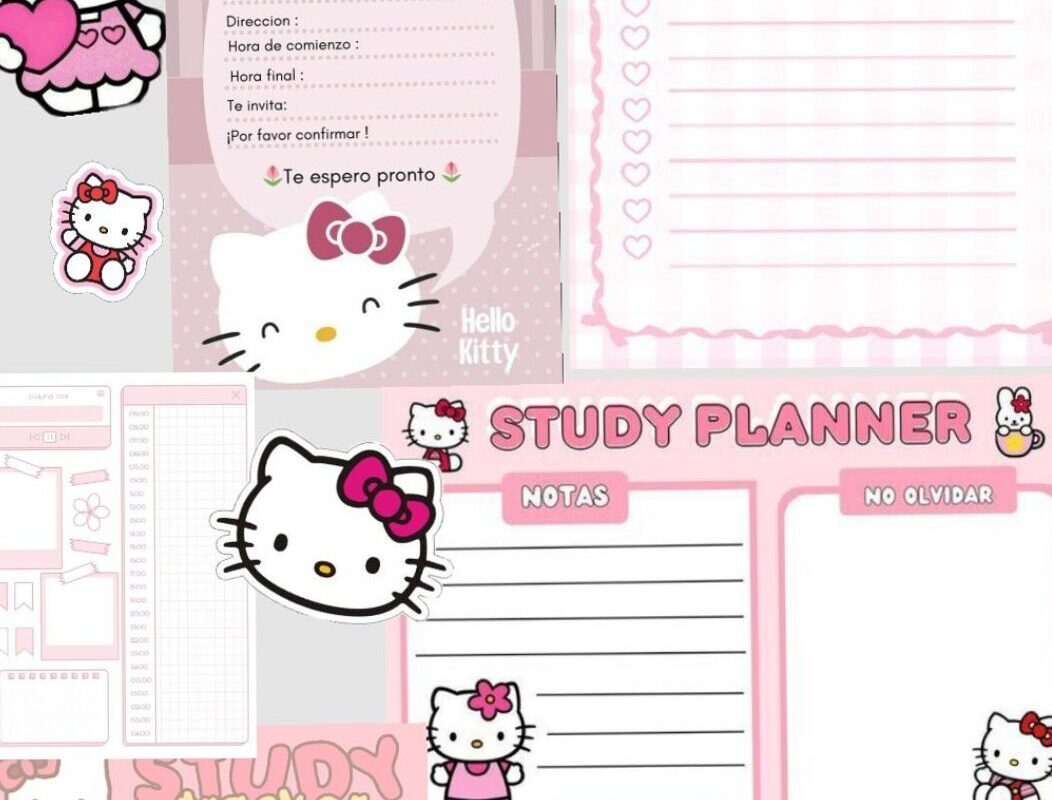 🌈 💎 romanticize your routine: Hello Kitty Programı: Dijital Tasarım & Yaratıcı Planlama