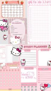 🌈 💎 romanticize your routine: Hello Kitty Programı: Dijital Tasarım & Yaratıcı Planlama