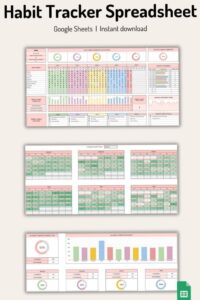 🌸 👰 romanticize your routine: Organize Your Goals with Google Sheets Habit Trackers