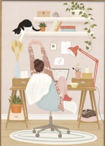🌈 📍 romanticize your routine: Petra Holikova Home Office Poster 50×70 cm