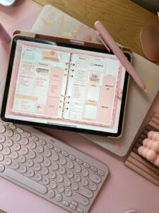 🖇️ 🖇️ romanticize your routine: Pink Aesthetic Digital Planner Layouts
