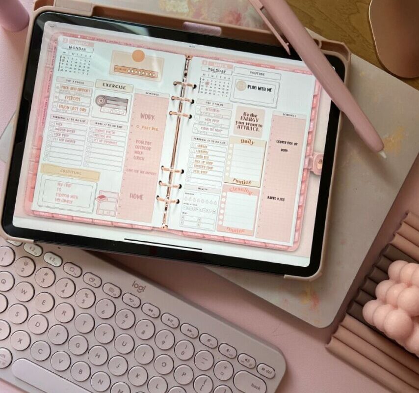 🖇️ 🖇️ romanticize your routine: Pink Aesthetic Digital Planner Layouts