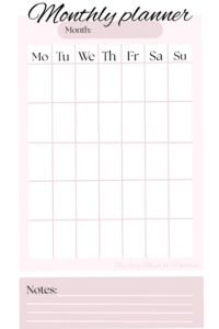 🍰 💍 romanticize your routine: Pinky Blush Monthly Planner Design