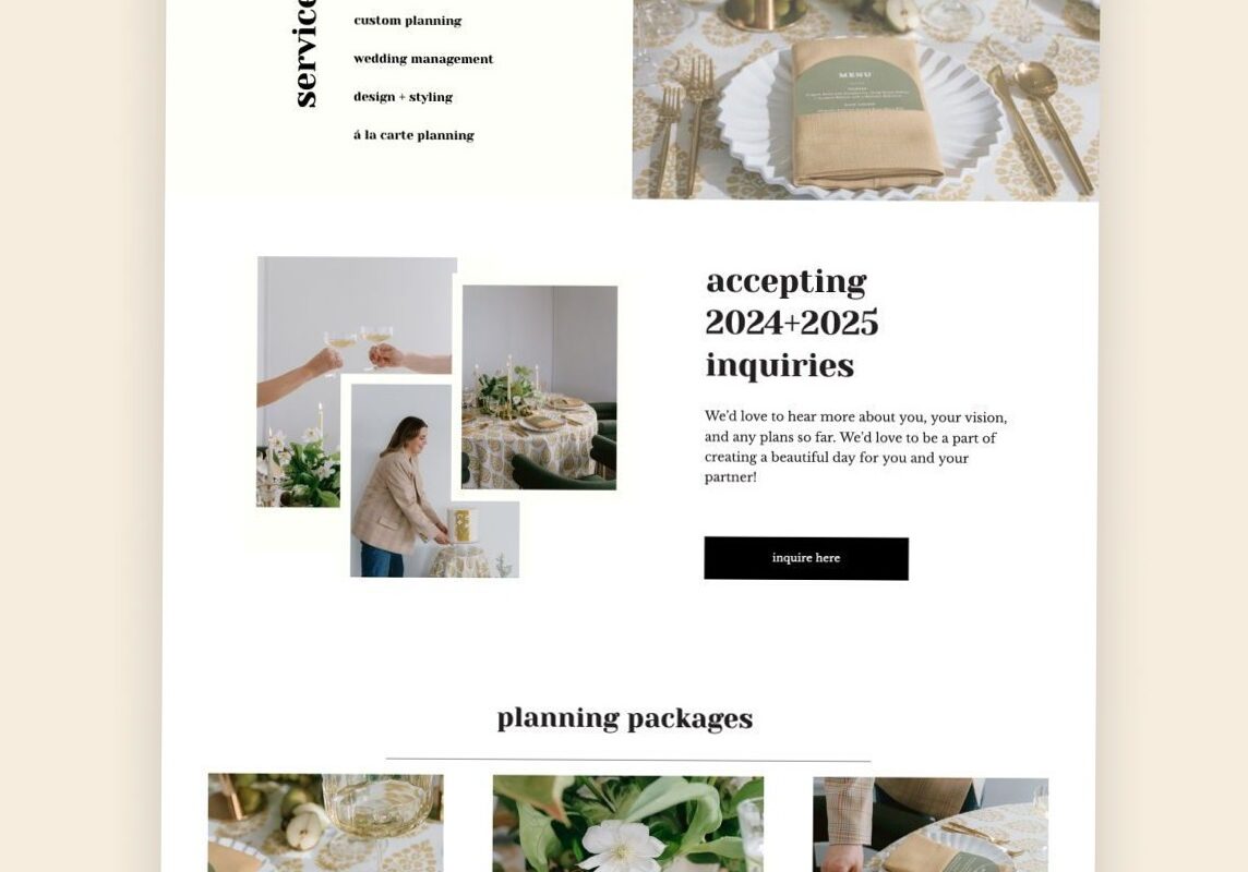 🌸 👰 romanticize your routine: Squarespace Wedding Planner Site by Applet Studio