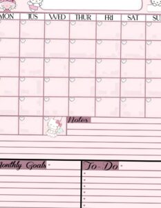 📅 🖇️ romanticize your routine: The Secret To Staying Productive And Inspired This Year With Hello Kitty Monthly Planner
