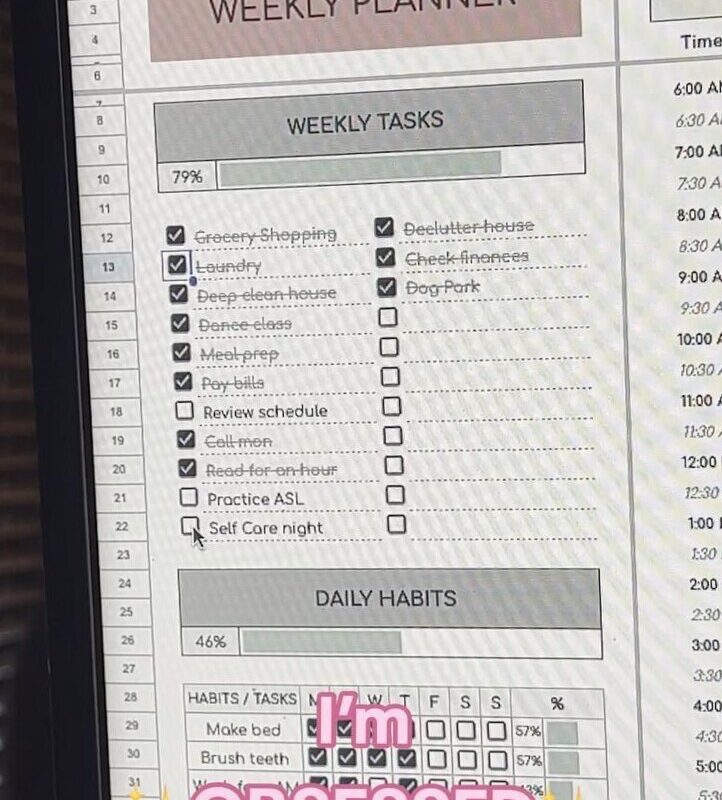 📝 📝 romanticize your routine: Time Management Journal for Daily Planning & Task Tracking