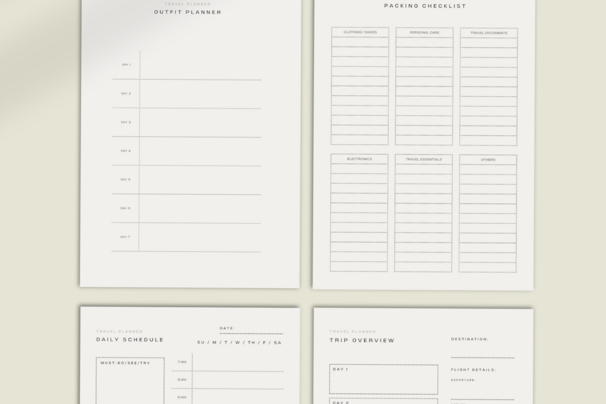 📁 📌 romanticize your routine: Ultimate Euro Trip Planner: Printable & Editable Organizer