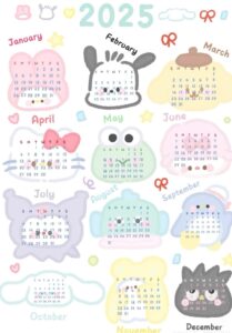 Sanrio 25 Calendar | Digital Design & Creative Planner Assets — 💌 🌸 romanticize your routine