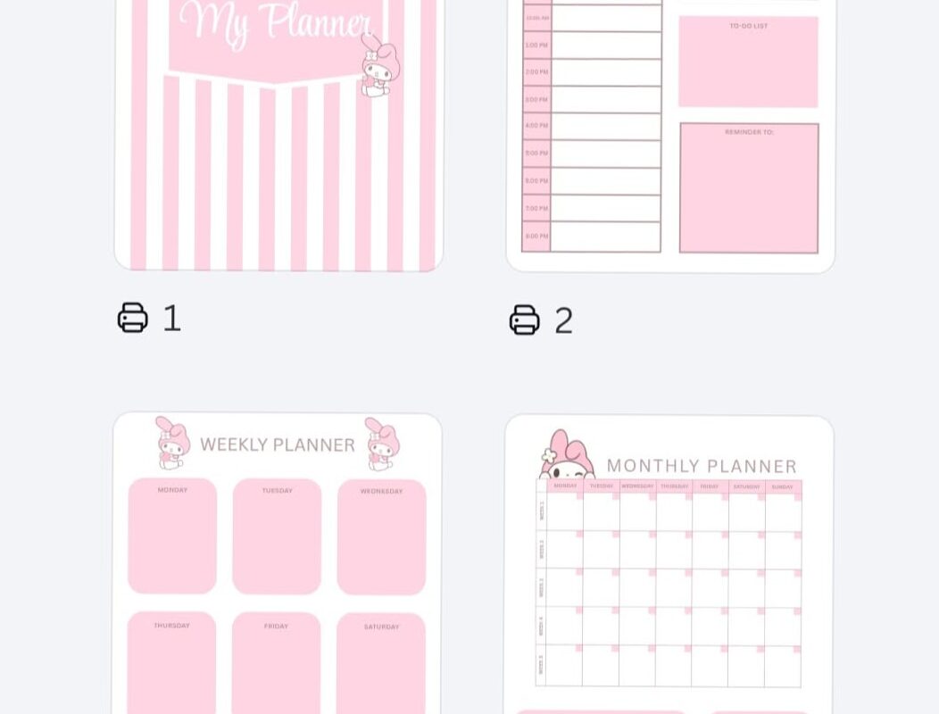 Sanrio Characters Bundle Student Planner 📅✨ — 🖌️ 🎨 romanticize your routine