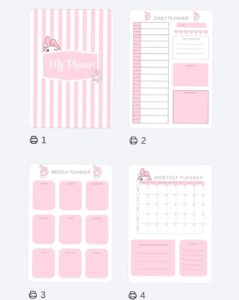 Sanrio Characters Bundle Student Planner 📅✨ — 🖌️ 🎨 romanticize your routine