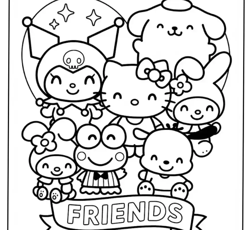 ☁️ 🤍 Sanrio Coloring Pages: 303 Free Printables PDF | romanticize your routine