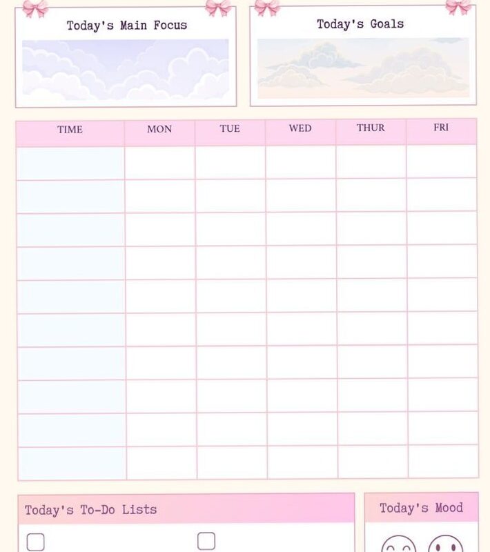 School Schedule & Planner Design | Creative Digital Planner Assets — 🤍 🤍 secret to staying productive