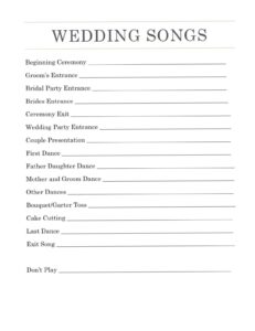 📍 📍 secret to staying productive: Wedding Song Log: Organize Your Tunes for the Perfect Big Day