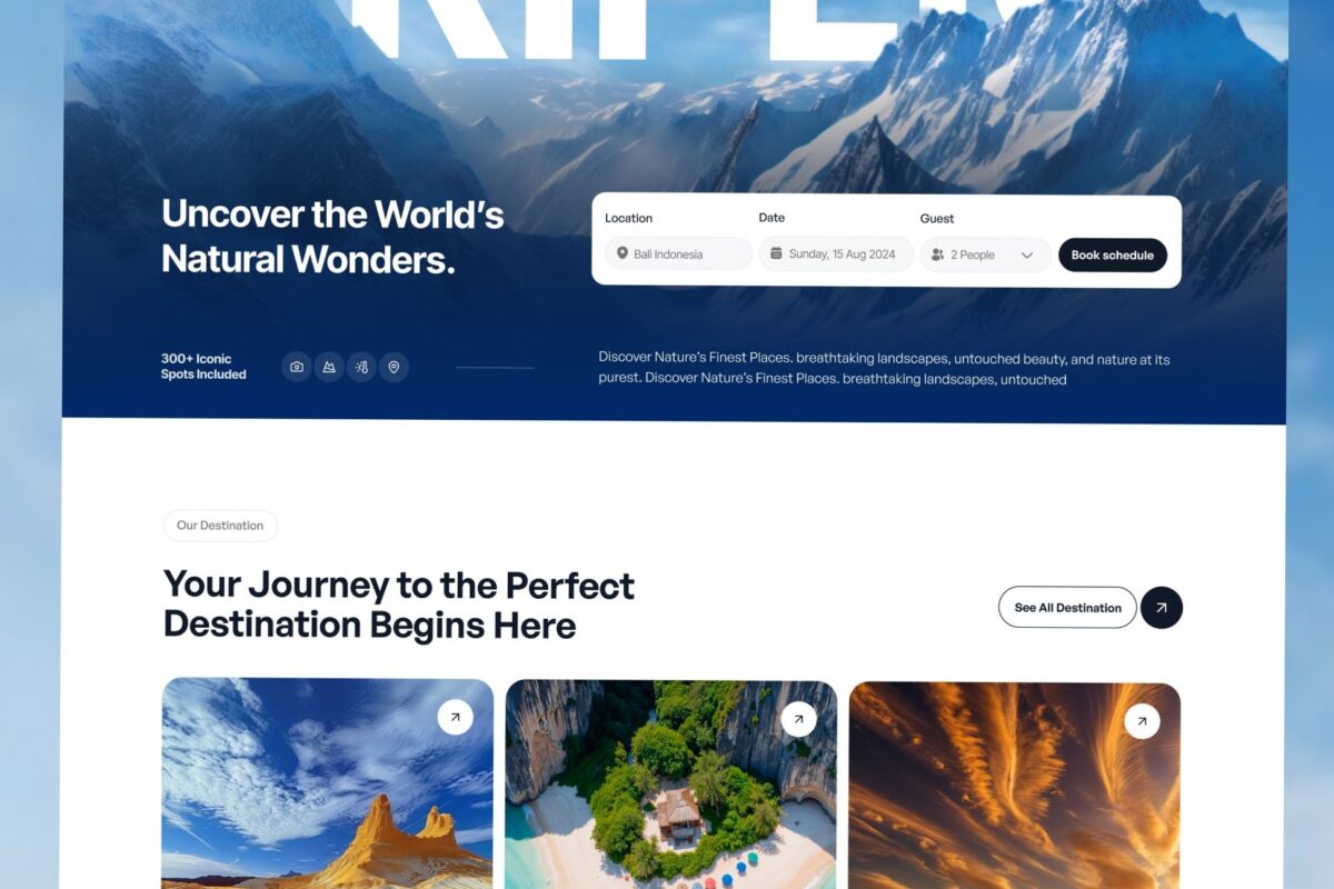 ☁️ ✨ secret to staying productive: Triplio Travel Agency UI Design – Creative & Modern