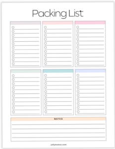 🖌️ 🎨 secret to staying productive: Blank Packing List Printables (Cute & Free!) — JellyMemos
