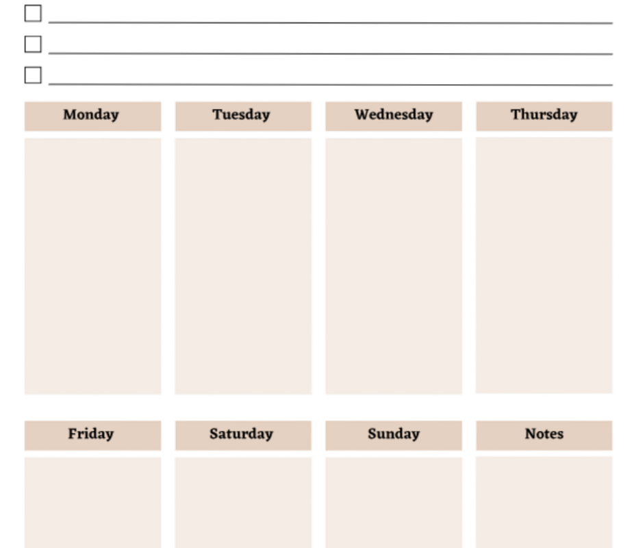 🤍 🕯️ secret to staying productive: Free Weekly Travel Planner Template for Creative Inspiration
