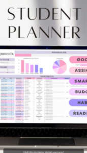 📁 📅 secret to staying productive: Academic Student Planner Google Sheets Template