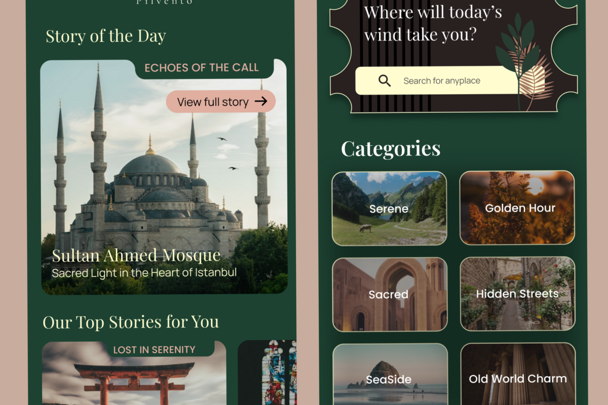 💌 🌸 secret to staying productive: Pilvento-Dreamscape Travel App: Creative Journeys for Designers
