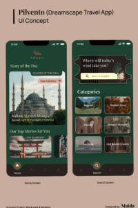 💌 🌸 secret to staying productive: Pilvento-Dreamscape Travel App: Creative Journeys for Designers