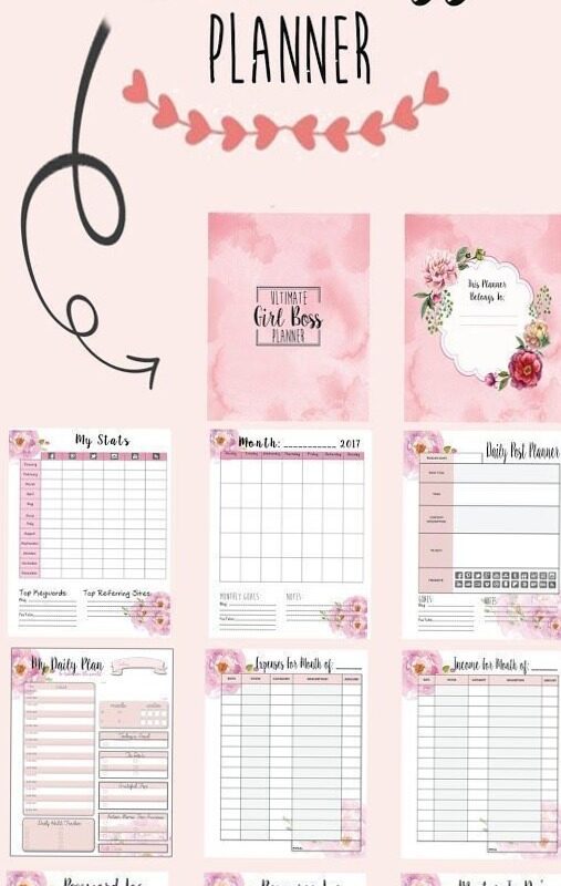 📝 📁 secret to staying productive: Girl Boss Coffee Stickers for Happy Planner | Free Printables