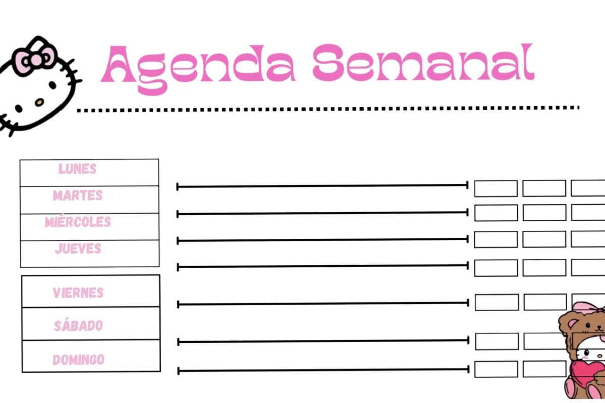 📌 🖇️ secret to staying productive: Weekly Agenda Design 🌷